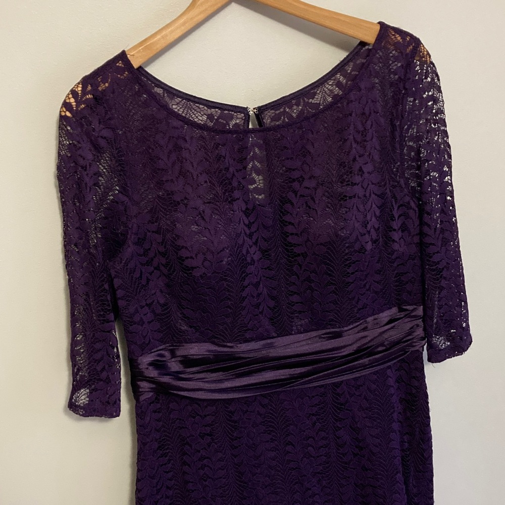 Ever Pretty, Size 16, Deep Purple Long Sleeve Formal Dress, Mother of the Bride - Picture 5 of 12